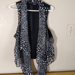 Lys Tiered Waterfall Vest Duster